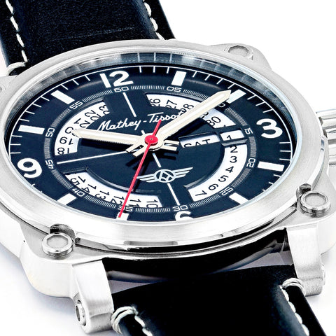 Mathey-Tissot Men Pilot Three Hand Date Watch