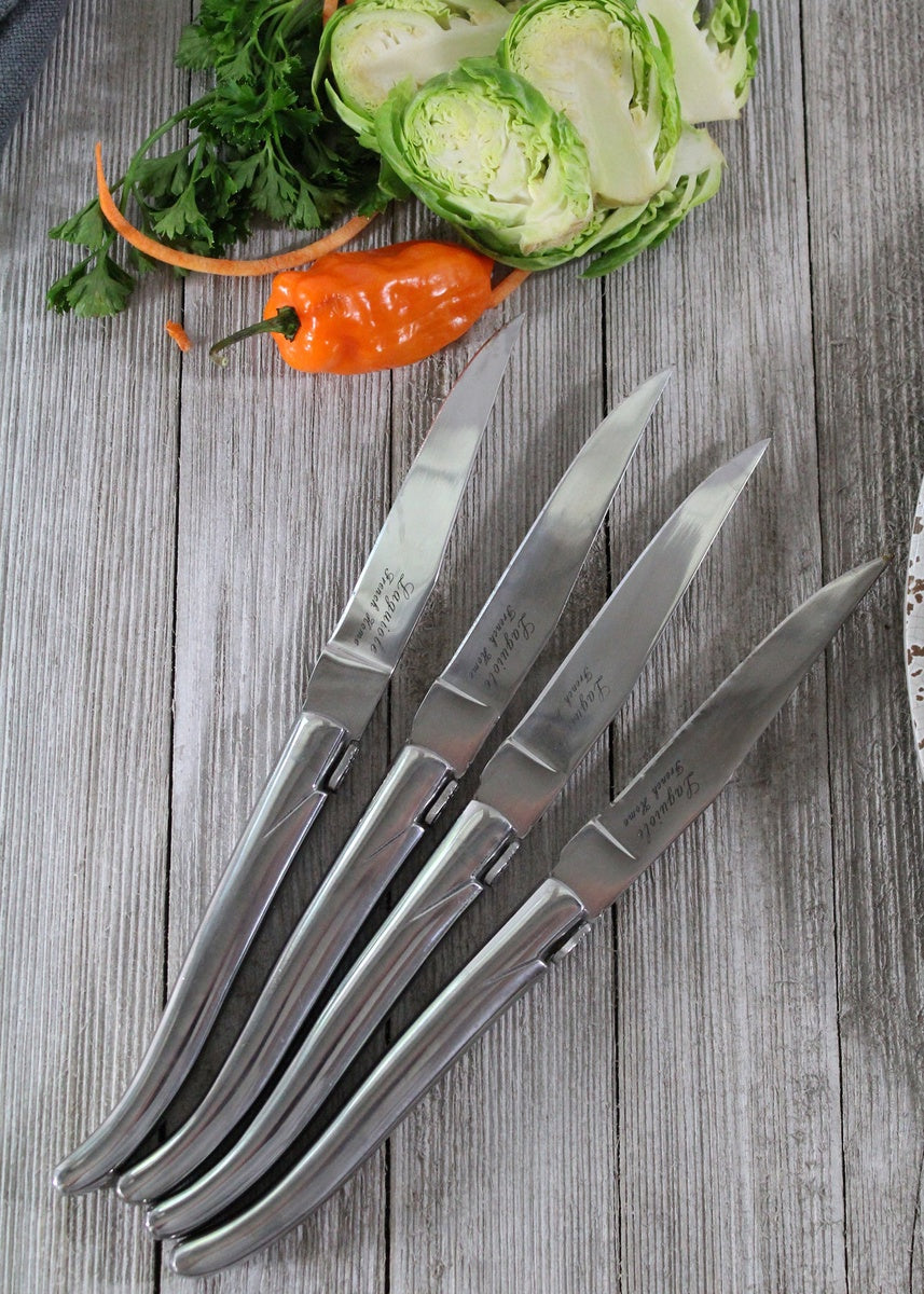  French Home Set of 4 Laguiole Connoisseur Stainless Steel Steak Knives - Default Title - Bonton