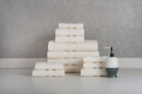 Bibb Home 12 Piece Egyptian Cotton Towel Set.