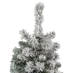 Medium Heavily Flocked Madison Pine Artificial Christmas Tree - 6.5' - Unlit