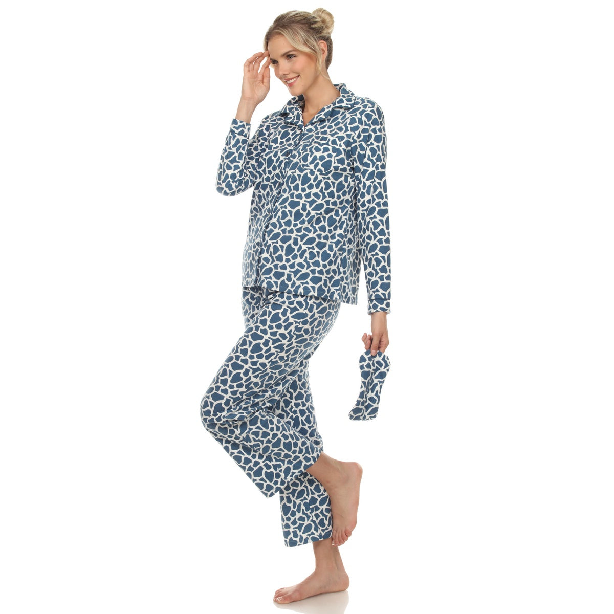  White Mark Women's Three Piece Pajama Set - M - Bonton