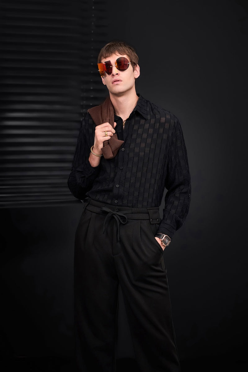  Barocco Solace Pleated Trousers BLACK - BLACK - Bonton