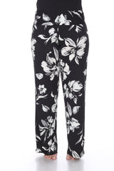 Flower Print Plus Size Palazzo Pants