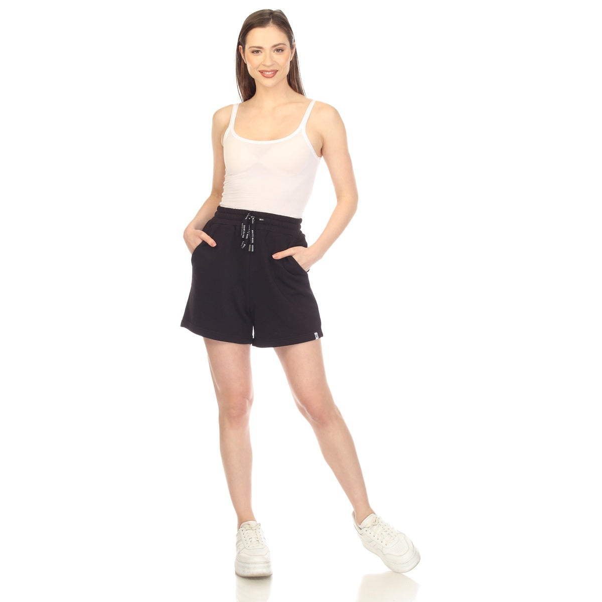  White Mark White Mark Women's Super Soft Drawstring Waistband Sweat Short - XL - Bonton