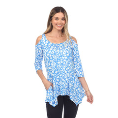 Women's Leopard Cold Shoulder Tunic