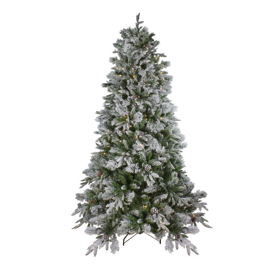 Real Touch™? Pre-Lit Flocked Rosemary Emerald Angel Pine Artificial Christmas Tree - 9' - Clear LED Lights