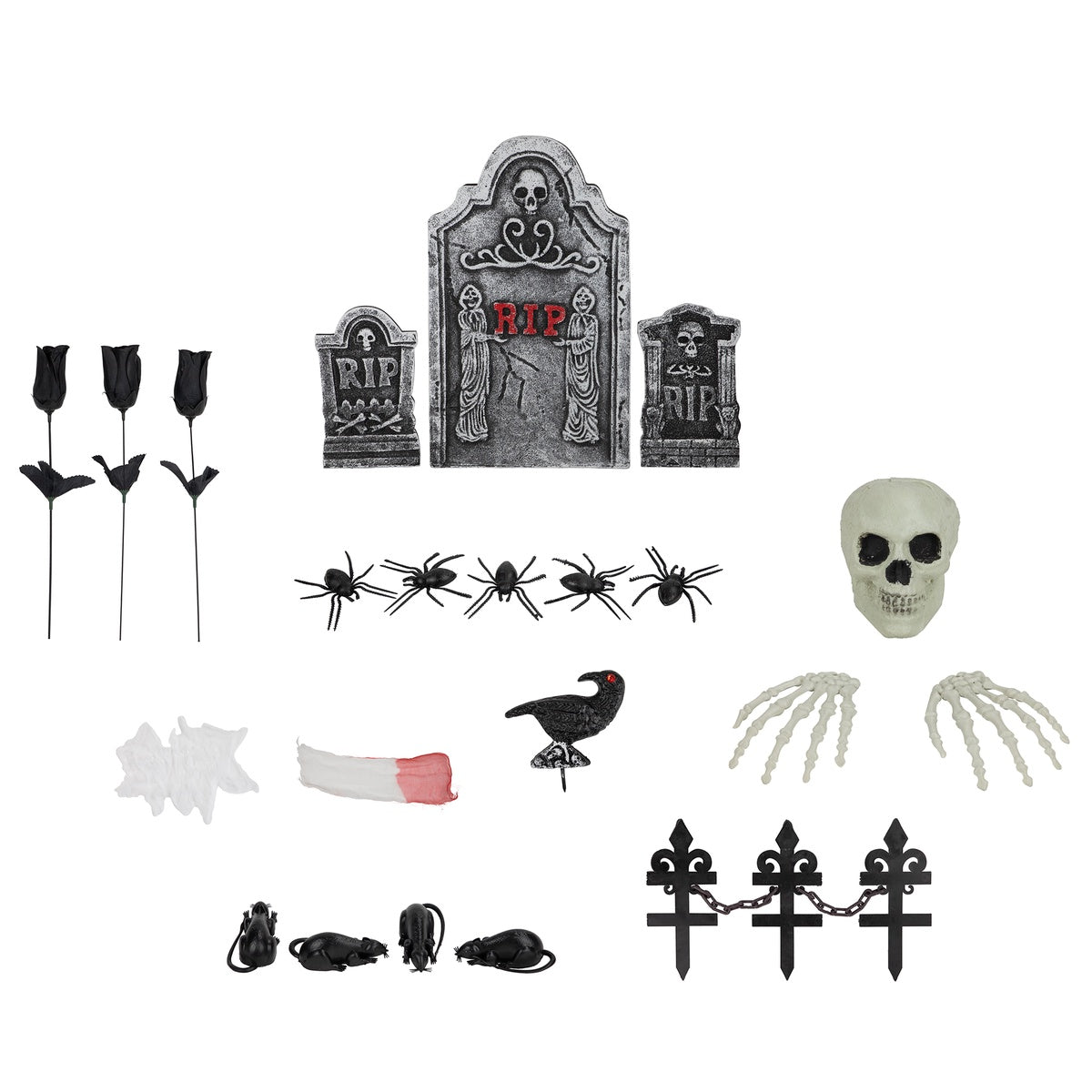  Northlight Tombstone RIP Set Outdoor Halloween Decoration - 24pc - Default Title - Bonton