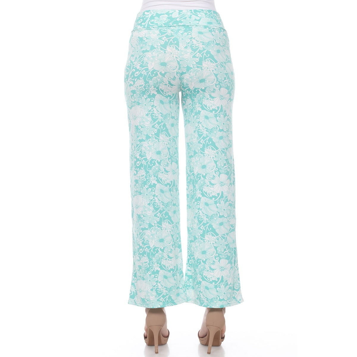  White Mark Floral Paisley Palazzo Pants - S - Bonton