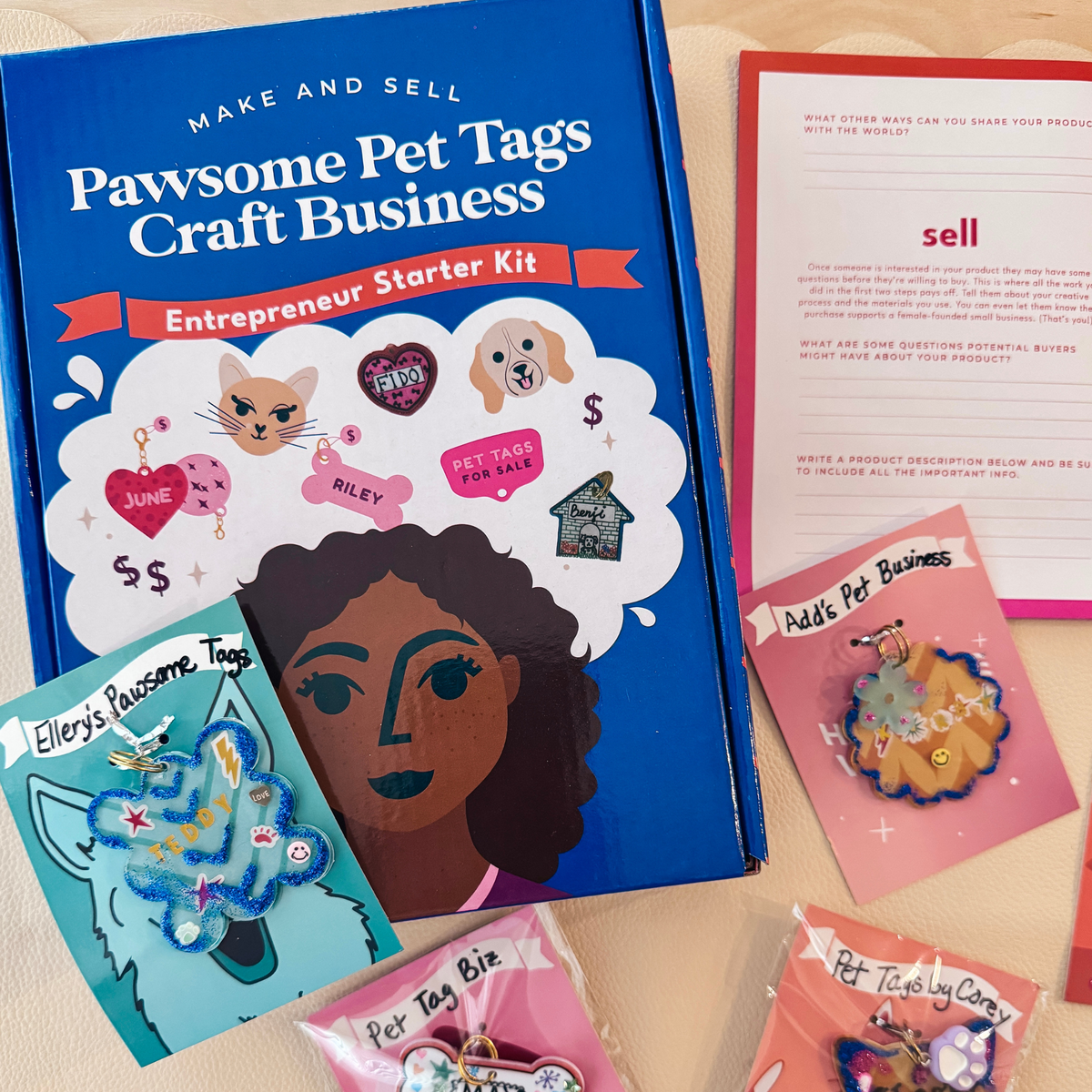  Kids Crafts Paws & Profits: Kidpreneur Pet Tag Craft Kit - Default Title - Bonton