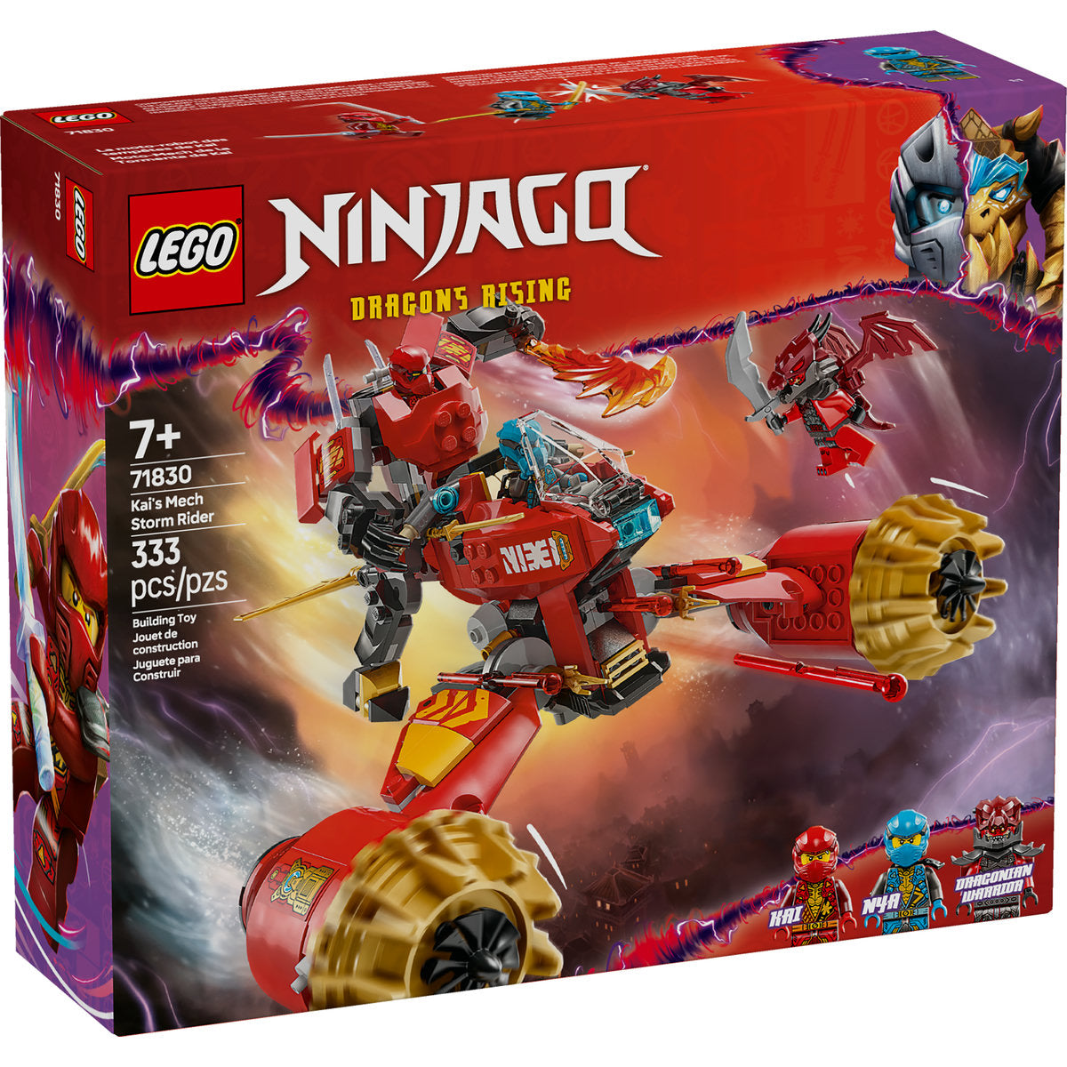  LEGO LEGO® NINJAGO® Kai’s Mech Storm Rider Combo Ninja Toy 71830 - Ninjago - Bonton