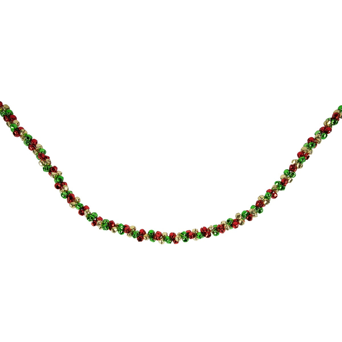  Northlight 5' Green  Gold and Red Jingle Bell Christmas Garland  Unlit - Default Title - Bonton