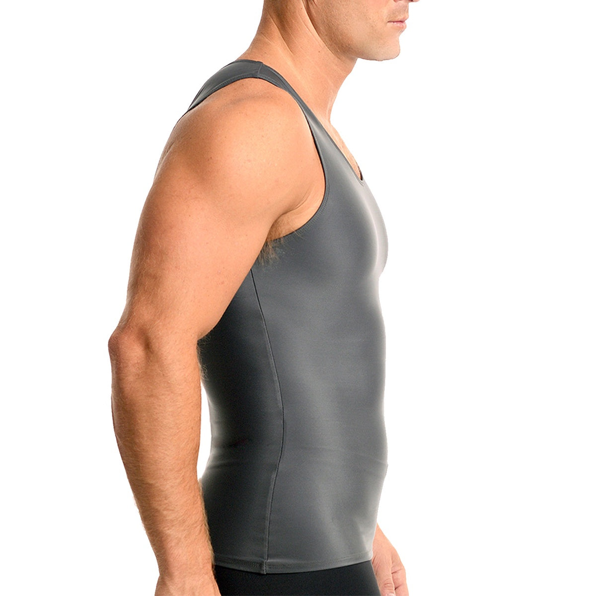  InstantFigure Insta Slim USA Activewear Compression Muscle Tank MA0001 - Gunmetal - Bonton