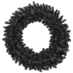 Colorado Spruce Artificial Halloween Wreath - 36" - Black - Unlit