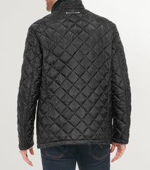 Mens Quilted Barn Coat Black