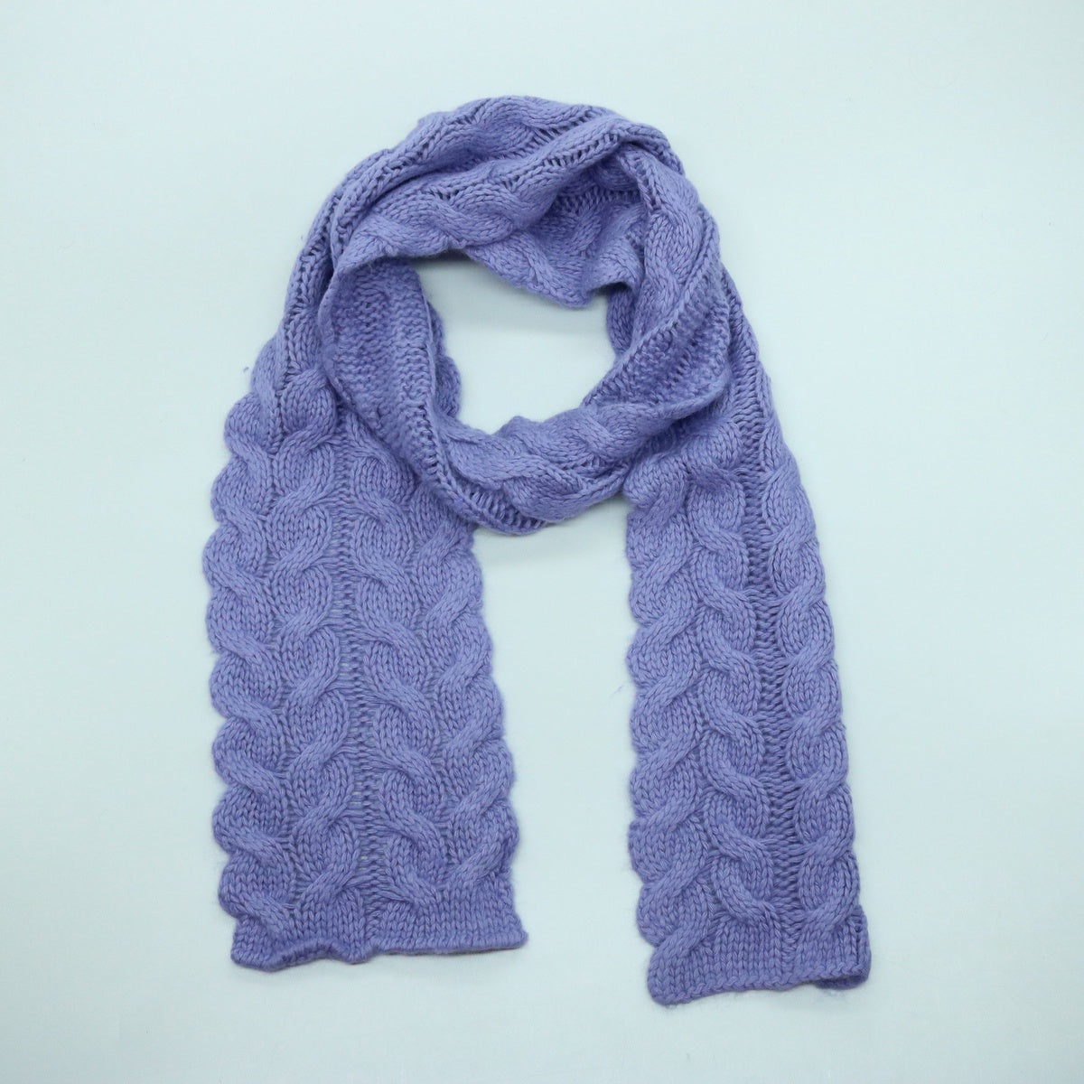  Portolano SCARF in CABLES DESIGN - BABY BLUE - Bonton