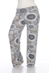 Circle Print Plus Size Palazzo Pants