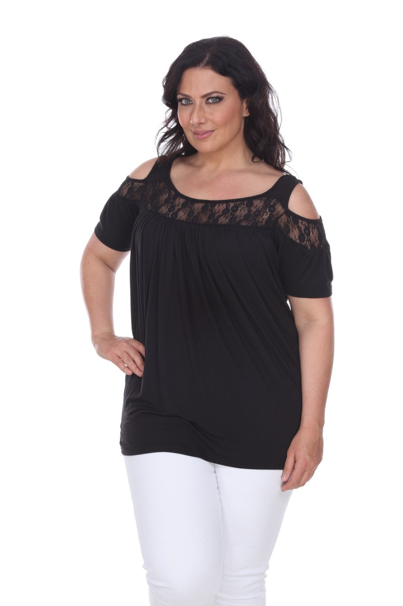  White Mark Plus Size Bexley Tunic Top - 1X - Bonton