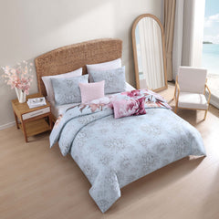 Blooming Peonies 5 Piece Reversible Comforter Set