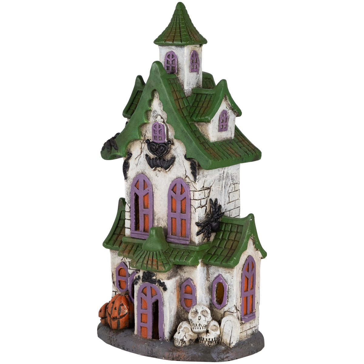  Northlight LED Lighted Haunted House With Skulls Halloween Decoration - 22.75