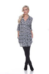 Women's Piper Stretchy Plaid Tunic Top