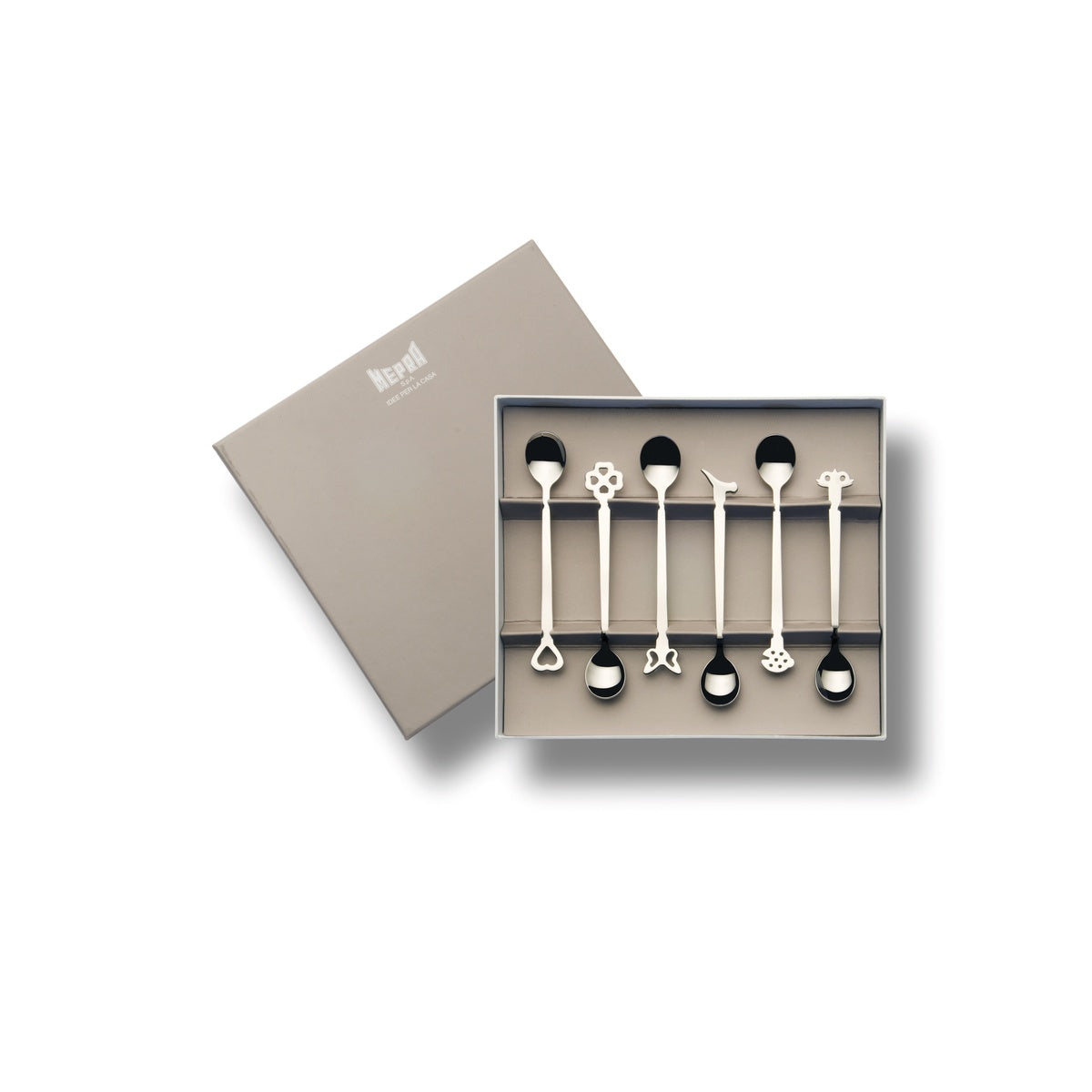 Mepra Evento Espresso Spoon Set - Silver - Bonton