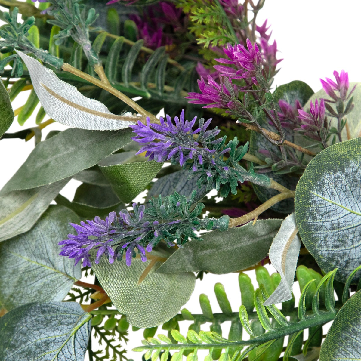  Northlight Lavender and Mixed Foliage Artificial Floral Spring Wreath  Purple and Green - 22-Inch - Default Title - Bonton