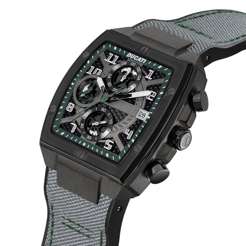 Ducati Chrono Watch Grey Silicon Nylon Strap