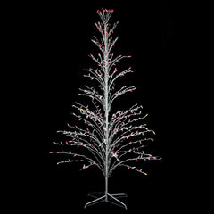 Cascade Twig Tree Outdoor Christmas Decoration - 6' - White - Multi Lights