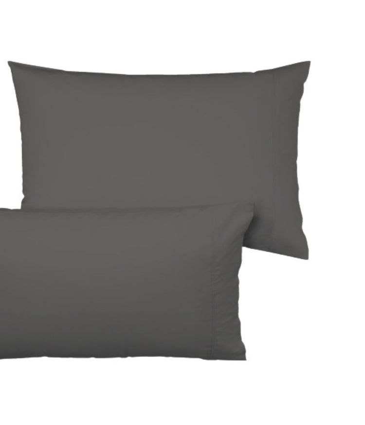 Cotton 400TC Sateen Pillowcases Set of 2 Charcoal Gray