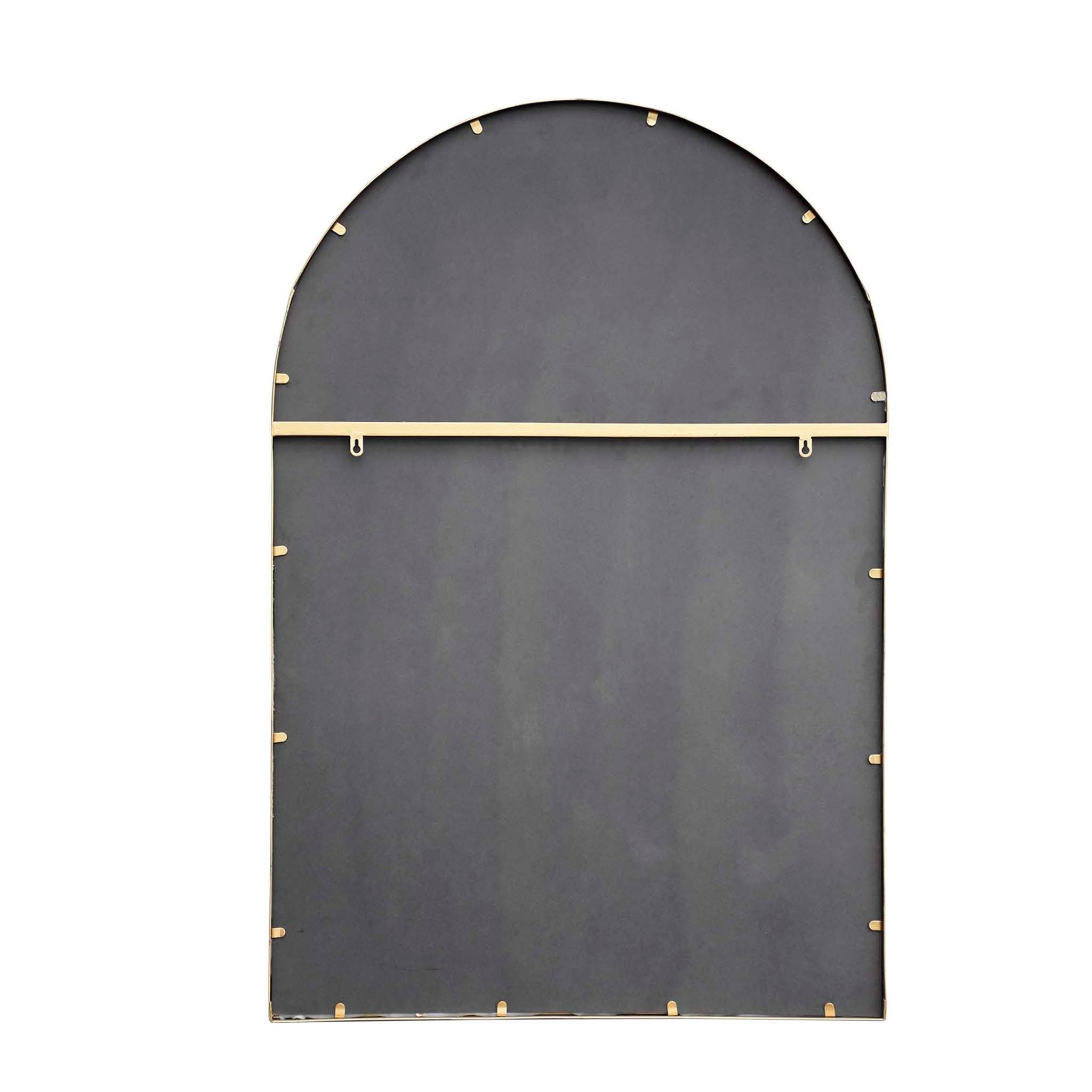  Paris Loft 20 Panel Arched Gold Metal Framed Mirror - Gold - Bonton