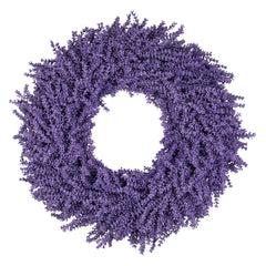 Purple Lavender Artificial Floral Spring  Wreath  28-Inch  Unlit