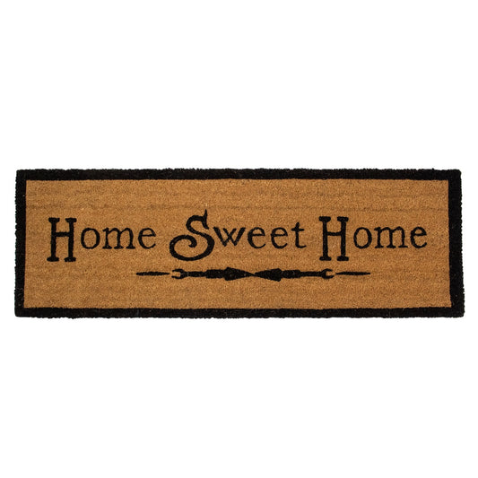 Natural Coir Rectangular "Home Sweet Home" Doormat 16" X 48"