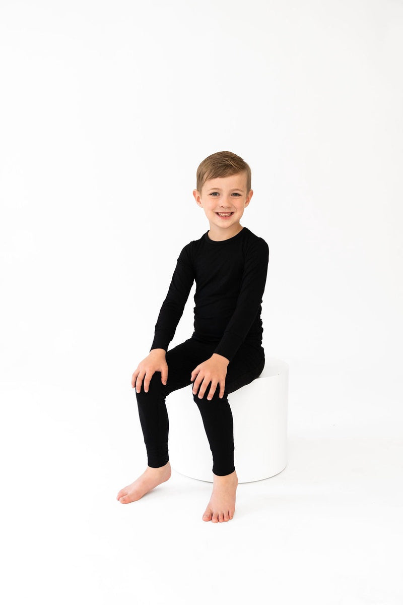  Laree + Co. Allie Black Bamboo 2-Piece Long Sleeve Set - 2T - Bonton