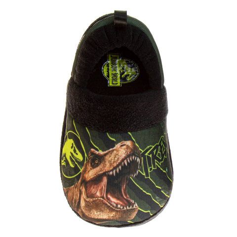 Jurassic World Slippers  Boys - Dinosaurs Indoor Comfy House Shoes Plush Fuzzy Jurassic Park Slipper (Toddler)