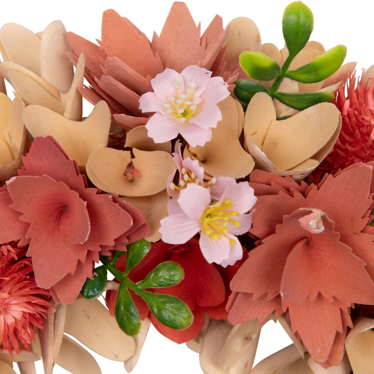  Northlight Artificial Mini Thistle Flowers Wooden Spring Wreath - 14