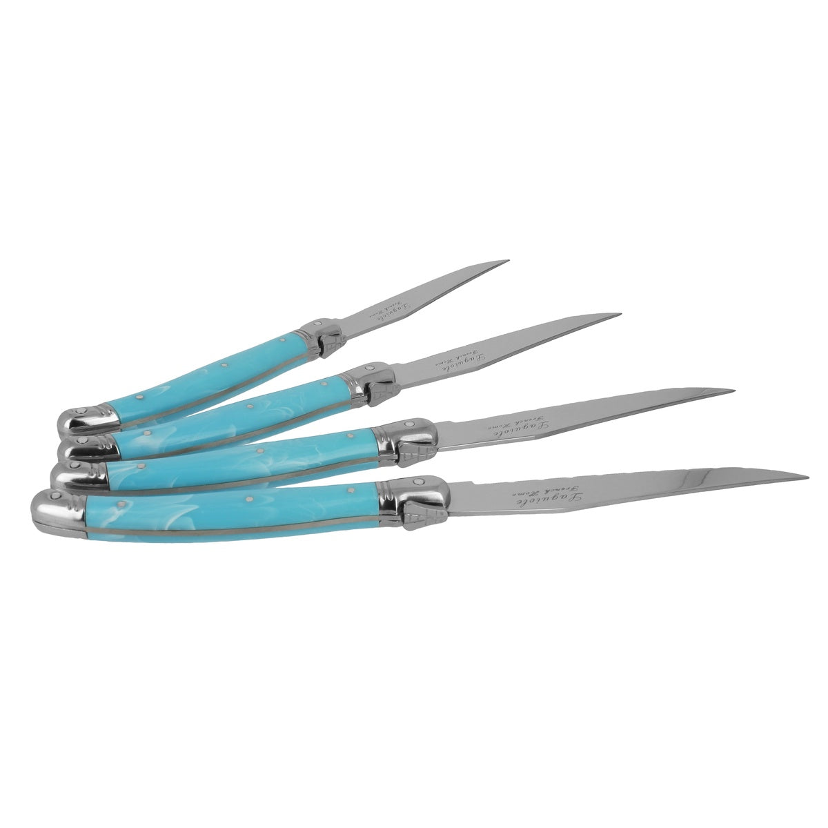  French Home Set of 4 Laguiole Faux Turquoise Steak Knives - Default Title - Bonton