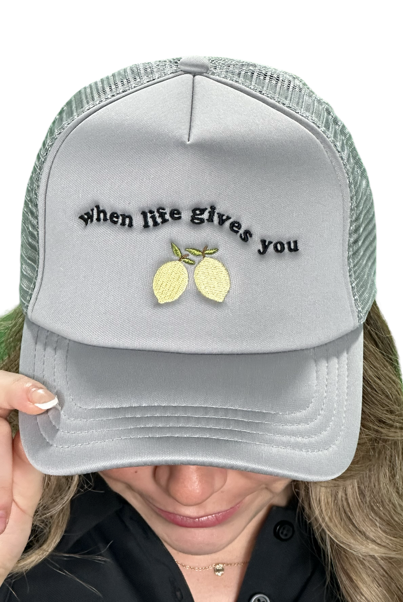  Lemonbella Eisley Hat “When Life Gives You Lemons” - Sage - Bonton