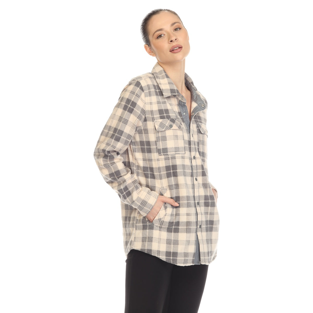  White Mark Women's Flannel Plaid Shirts - S - Bonton