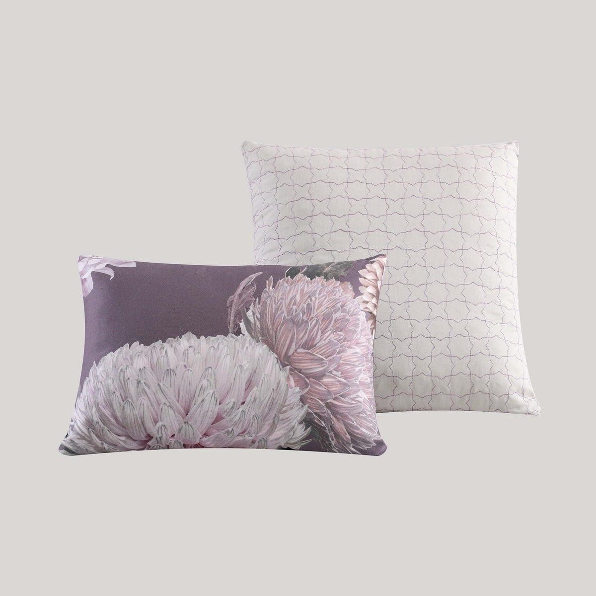  Bebejan Bebejan Dahlia Purple 5 Piece Reversible Comforter Set - QUEEN - Bonton