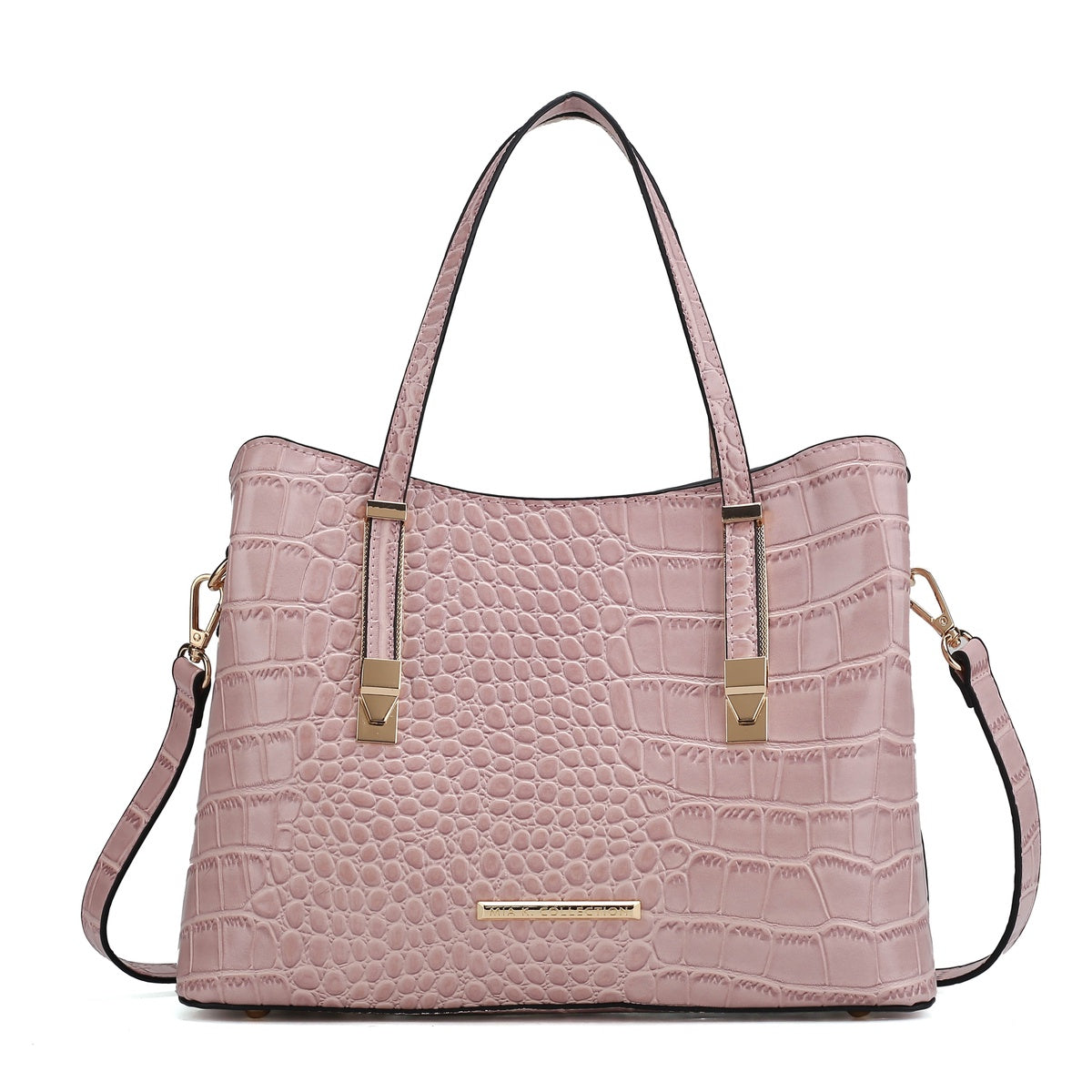  MKF Collection Aurelia Embossed Shoulder Bag - Black - Bonton