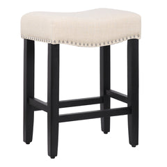 24" Upholstered Saddle Seat Single Counter Stool