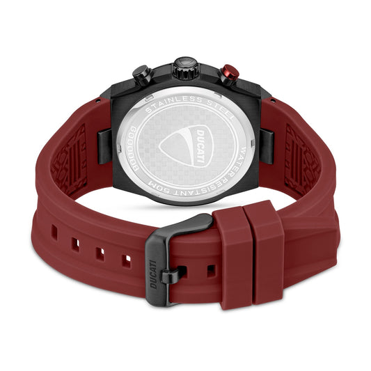 Ducati Chronograph Watch Red Silicon Strap