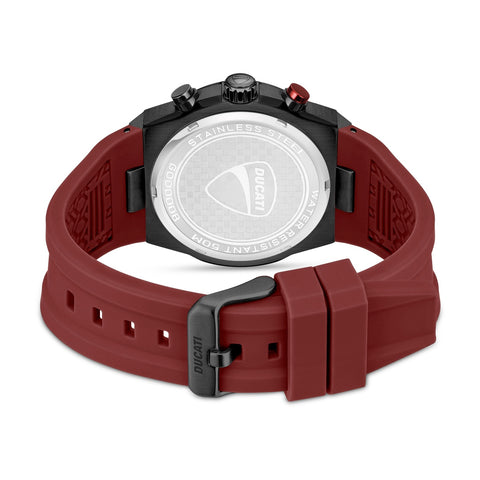 Ducati Chronograph Watch Red Silicon Strap