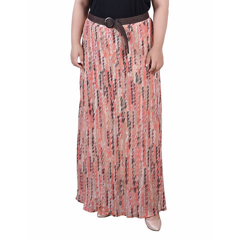 Plus Size Chiffon Maxi Skirt