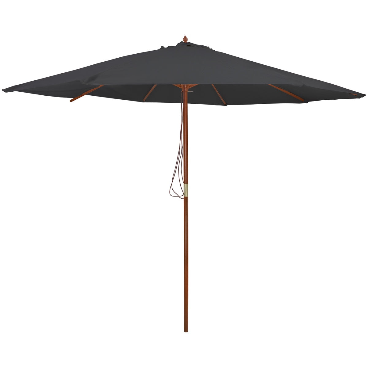  Northlight 8.5ft Outdoor Patio Market Umbrella With Wooden Pole  Gray - Gray - Bonton