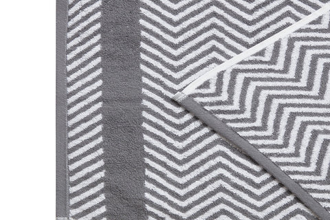 Kathy Ireland 6 Piece Chevron Jacquard Towel Set With Lets Dry