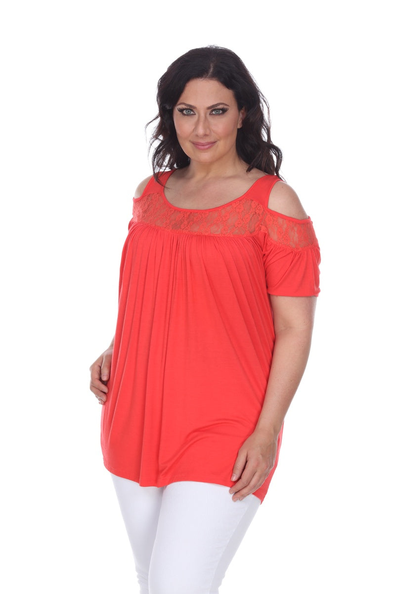  White Mark Plus Size Bexley Tunic Top - 1X - Bonton