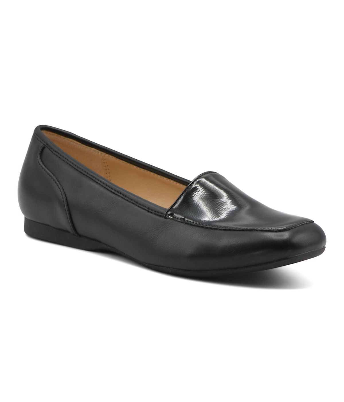  Edith Moc Toe Slip On Flats Black - Black - Bonton