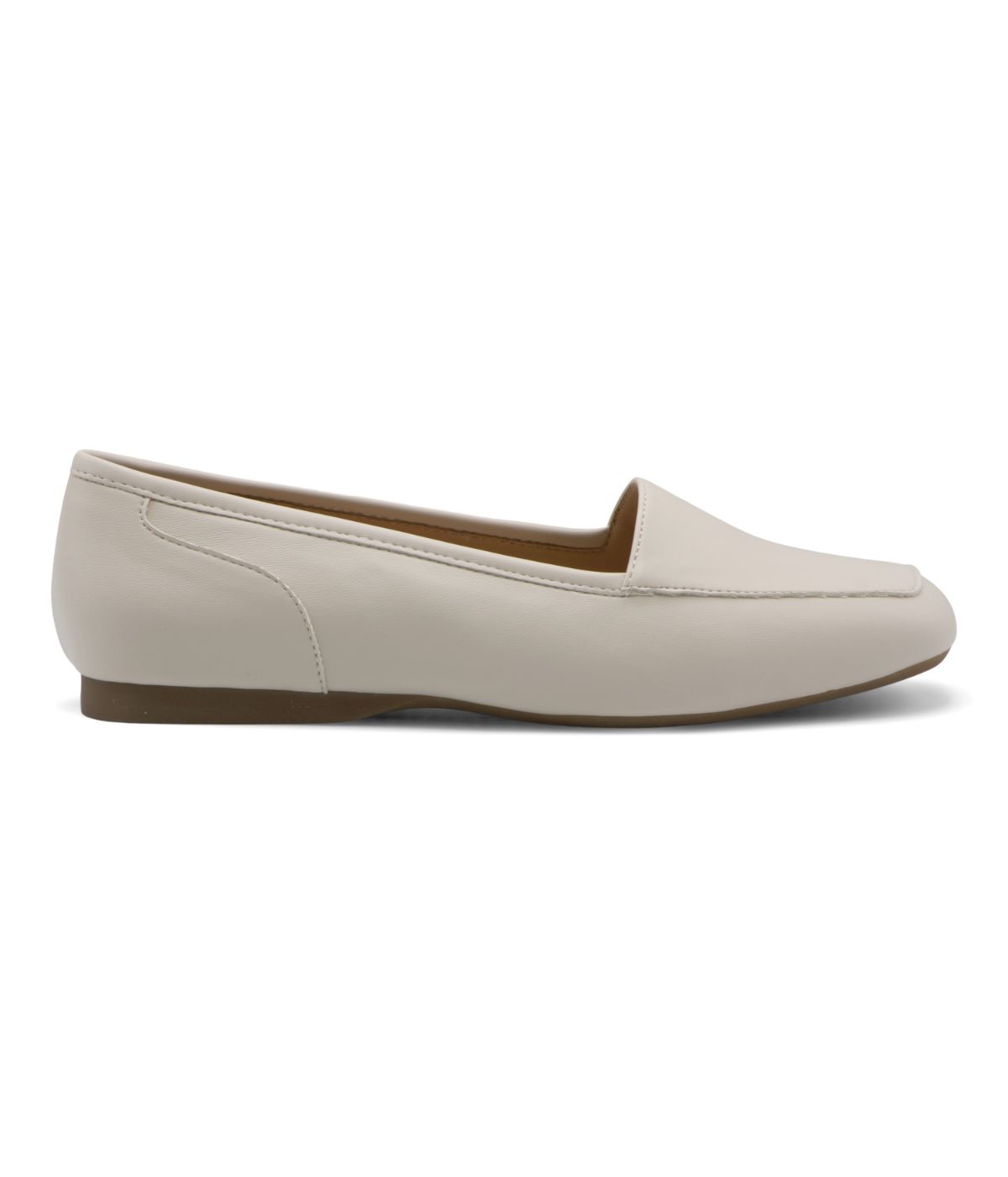  Edith Moc Toe Slip On Flats Ecru - Ecru - Bonton