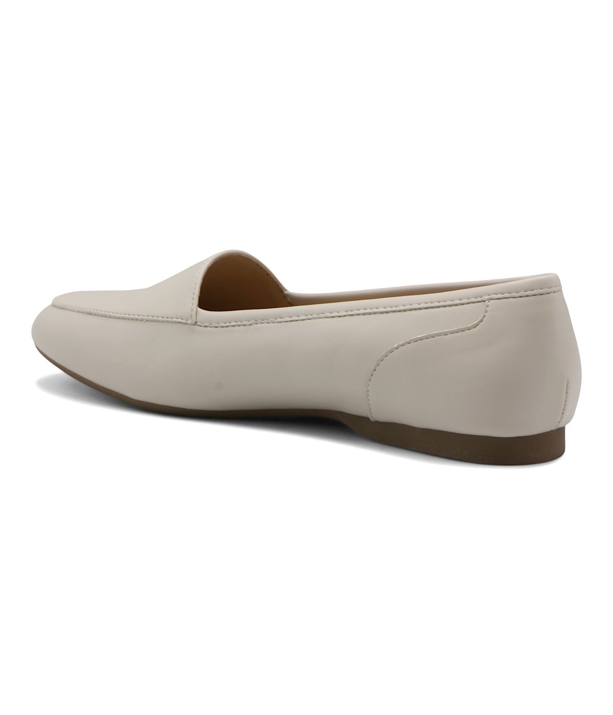  Edith Moc Toe Slip On Flats Ecru - Ecru - Bonton